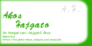 akos hajgato business card